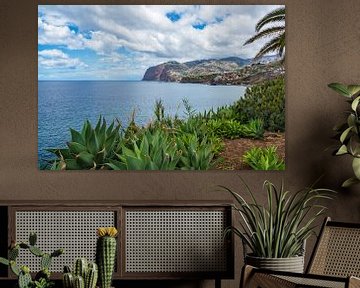 View to the city Camara de Lobos on the island Madeira, Portugal by Rico Ködder