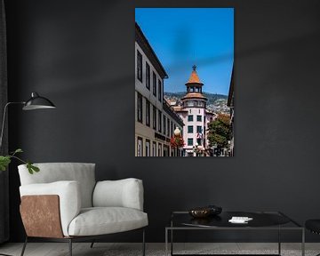 Blick auf Gebäude in Funchal auf der Insel Madeira, Portugal von Rico Ködder