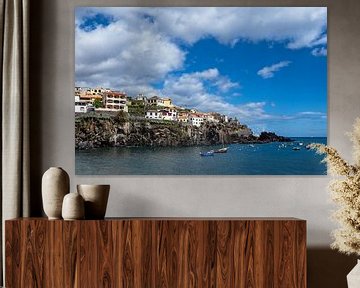 View to the city Camara de Lobos on the island Madeira, Portugal by Rico Ködder