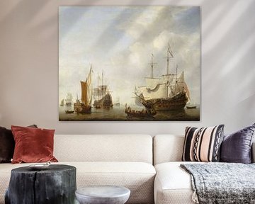 Ein holländisches Kriegsschiff vor Anker, Willen van de Velde der Jüngere