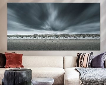 Stormy weather on the beach by Remco Piet