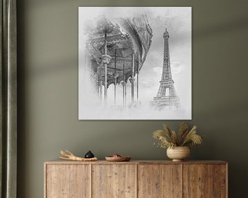 Paris typique | Style aquarelle