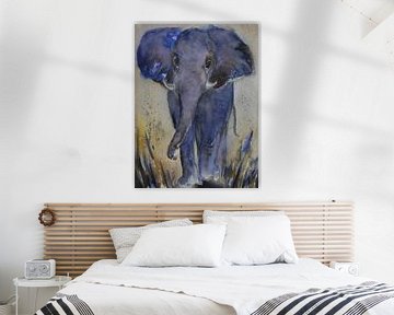 De blauwe olifant van Christine Nöhmeier