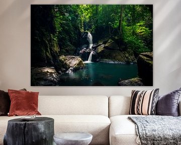 Sumatra waterval, tropical waterfall van Corrine Ponsen