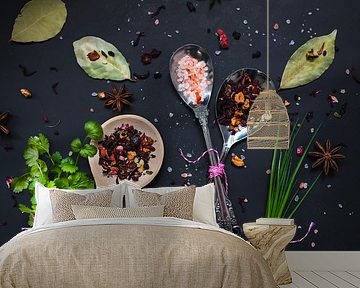 Herbs in the kitchen by Corrine Ponsen