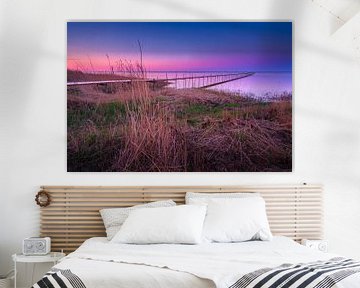 Pier Øster Hurup beach (Denmark) during sundown. by Bart Sallé