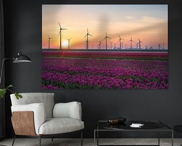 Tulips & Turbines by Sander van der Werf