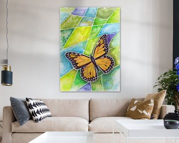 Geel Monarch Butterfly