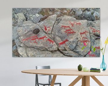 Rock drawings Namforsens by Fields Sweden