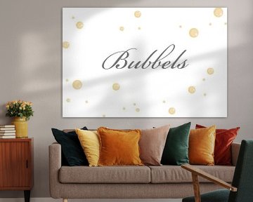 Bubbels op de muur