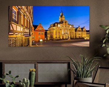 Stadhuis op het marktplein in het Schwäbisch Hall