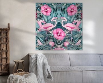 Flamingo Symetrie von Andrea Haase