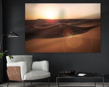 Desert sunset van Photo Wall Decoration