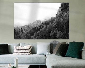 Nuages au-dessus de la forêt dans les montagnes sur Wianda Bongen