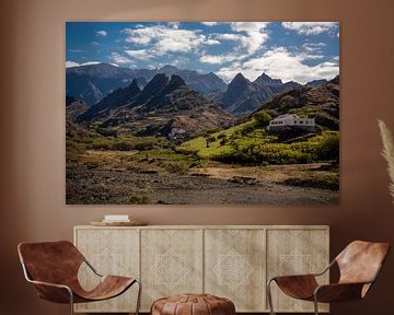 Valley on Santo Antao. by Adri Vollenhouw