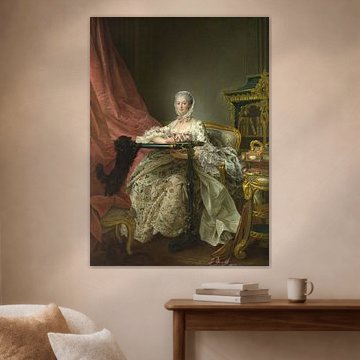 Madame de Pompadour at her Tambour Frame, François-Hubert Drouais