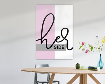 HER SIDE  | pink von Melanie Viola