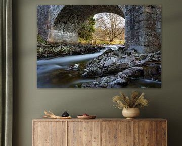 Scotland, small waterfall under a bridge by Remco Bosshard