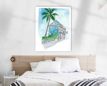 Key West Florida Conch Dream House - Südlichste Straßenszene II von Markus Bleichner
