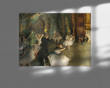 Die Probe des Balletts auf der Bühne, Edgar Degas