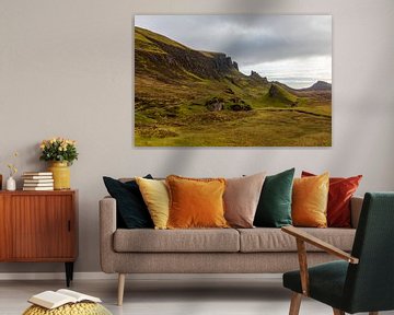 Vue imprenable en Ecosse de Quiraing sur l'île de Skye