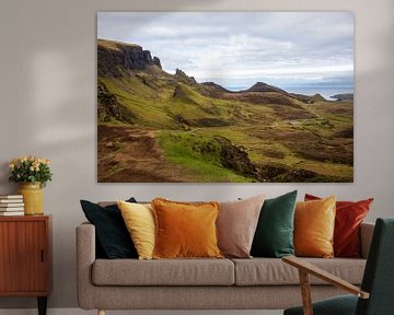 Vue imprenable en Ecosse de Quiraing sur l'île de Skye sur Remco Bosshard