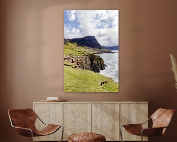 Waterstein Head - vanaf Neist Point, Isle-of-Skye, Schotland van Remco Bosshard