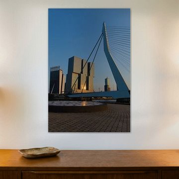 Erasmusbrug samen met KPN gebouw en Nhow Hotel Rotterdam