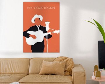 No253 MY Hank Williams Minimal Music poster sur Chungkong Art