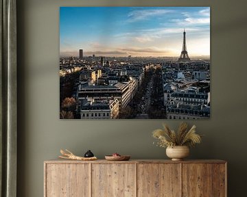 Vue de Paris avec la tour Eiffel sur Martijn Joosse