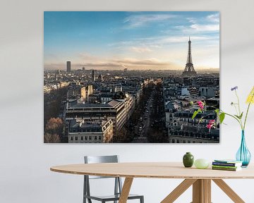 Uitzicht op Parijs met de Eiffeltoren van Martijn Joosse