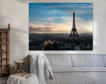 Close-up van de Eiffeltoren in Parijs van Martijn Joosse