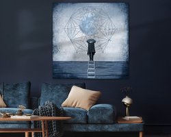 Voorbeeld van het werk in een kamer