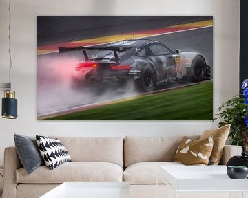 Porsche 911 GT3RS2 mit Regen auf Spa-Francorchamps während wec6hofspa von Stefano Scoop