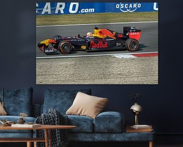 Max verstappen in the Red Bull formula 1 car from 2011 (RB7) by Maurice de vries