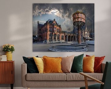 Groningen . Bahnhof und Wasserturm, Das Zimmer im Obergeschoss von Aad Trompert