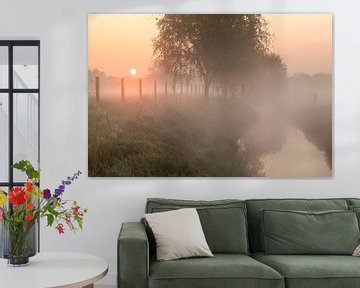 een mistige ochtend langs de beek in Menen van Fotografie Krist / Top Foto Vlaanderen