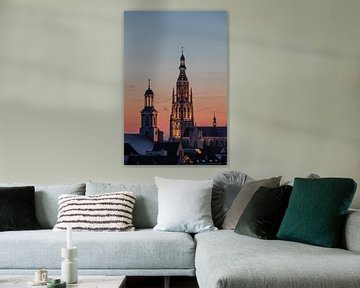 Breda - Grote Kerk - Zonsondergang