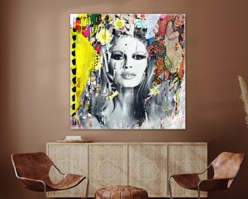 Motief Brigitte Bardot - Poster collage - Dadaïsme onzin van Felix von Altersheim