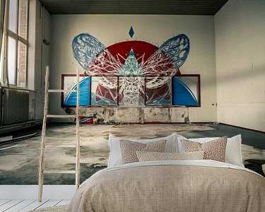Voorbeeld van het werk in een kamer