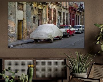 Cuba, La Havane. Voitures classiques sur Maurits van Hout