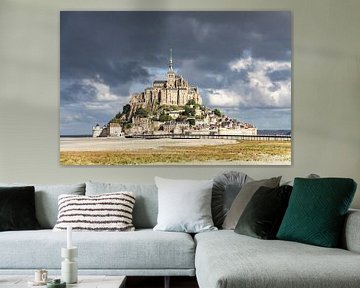 Mont Saint-Michel with dark clouds by Martijn Joosse