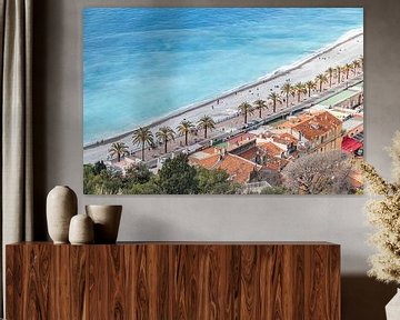 Beach and sea in Nice on the Côte d'Azur by Martijn Joosse