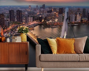 Zonsondergang in Rotterdam van Roy Poots