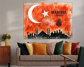 Istanbul van Printed Artings