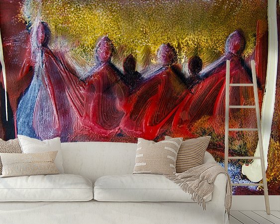 Voorbeeld van het werk in een kamer