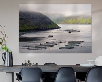 Zalmkwekerij op de Faeröer eilanden van Nana Design