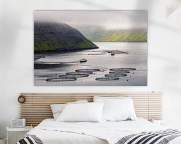 Zalmkwekerij op de Faeröer eilanden van Nana Design