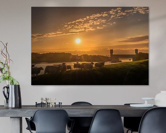 Voorbeeld van het werk in een kamer