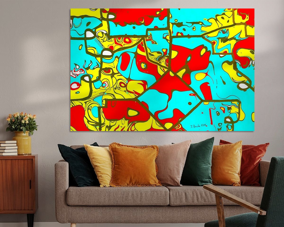Voorbeeld van het werk in een kamer